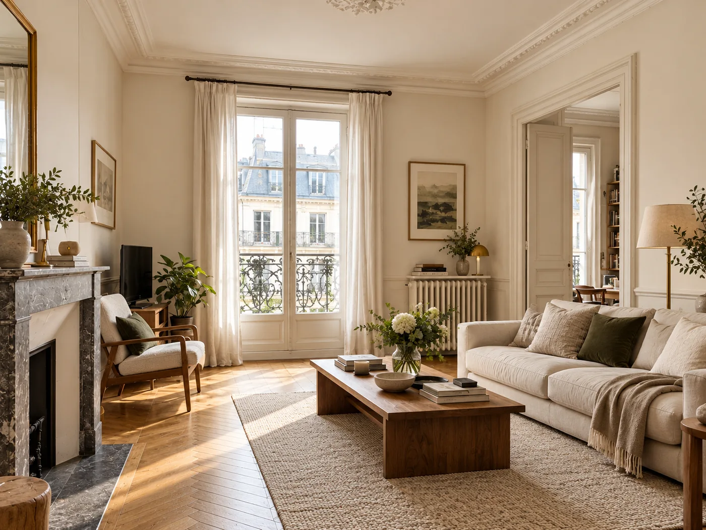 Transformation d’un séjour — simulation après rénovation